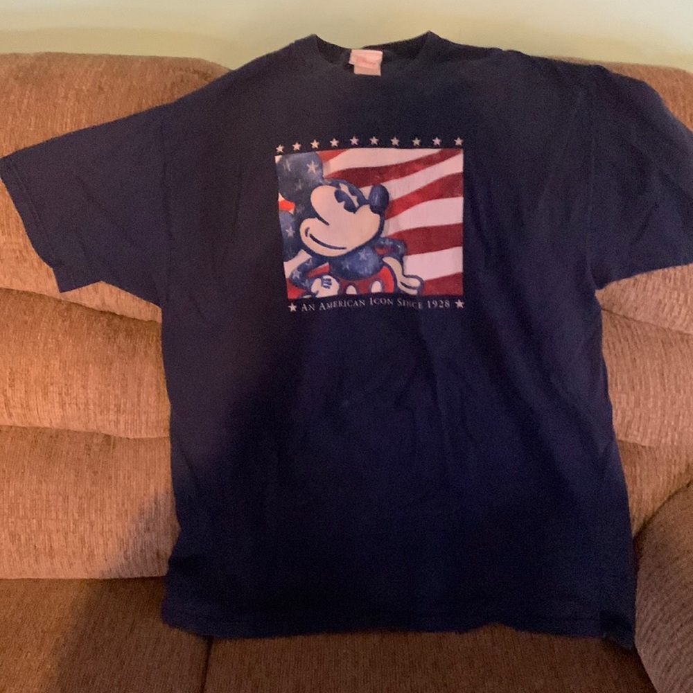 Disney Navy Blue with Mickey Mouse T- Shirt Adult X- Large